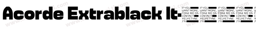 Acorde Extrablack It字体转换